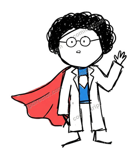 Dr. Nadia in a costume