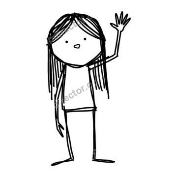 Mia in the original hand-drawn style