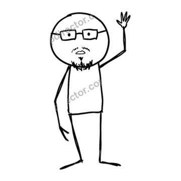 Walt in the original hand-drawn style